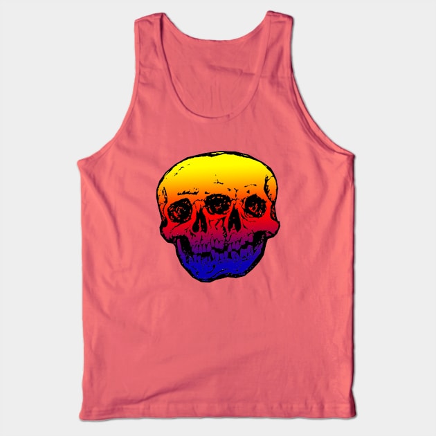 Conjoined Skulls - Rainbow Tank Top by ArtGuyDesigns